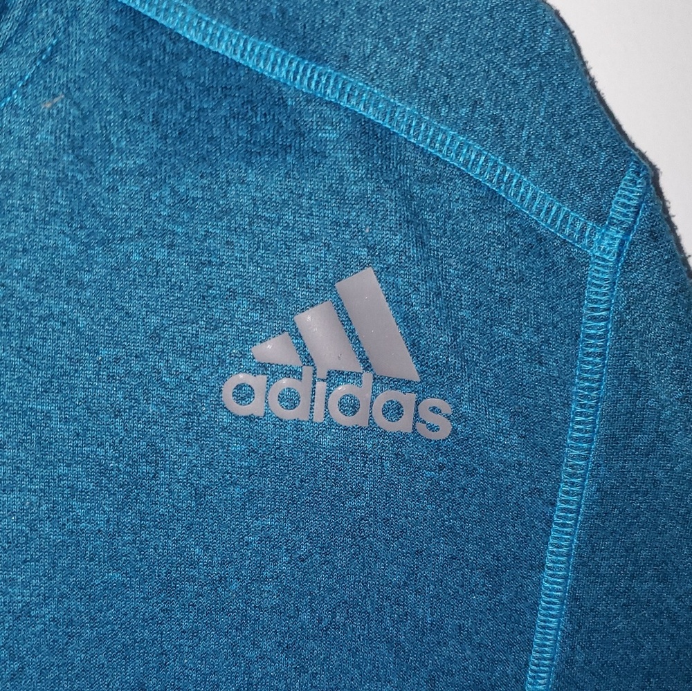 Blue Adidas Climawarm hooded sweatshirt